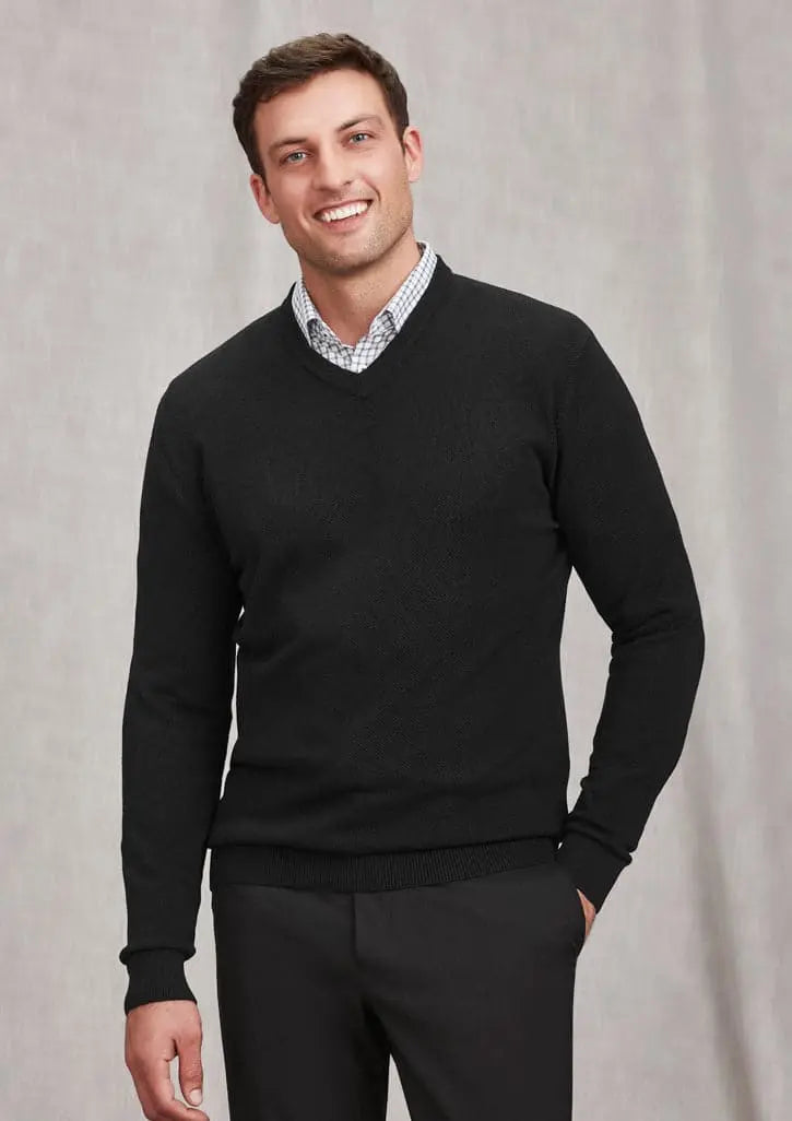 Biz Collection Osaka Men's Pineapple Knit Jumper RJP266M - Simply Scrubs Australia